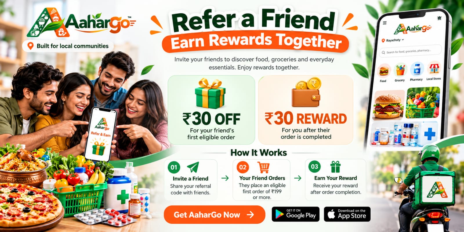AaharGo Refer a Friend and Earn Rewards